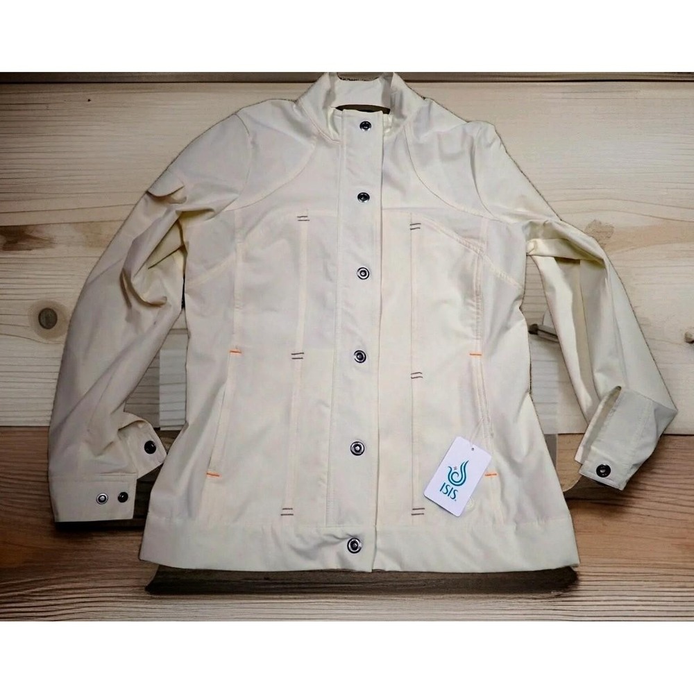 ISIS Escala Wind Jacket Women Medium Whitesand New Outdoor Technical Full Zip